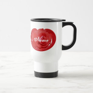 Monogramm Ihr Name Rose Florale Personalisiert Reisebecher