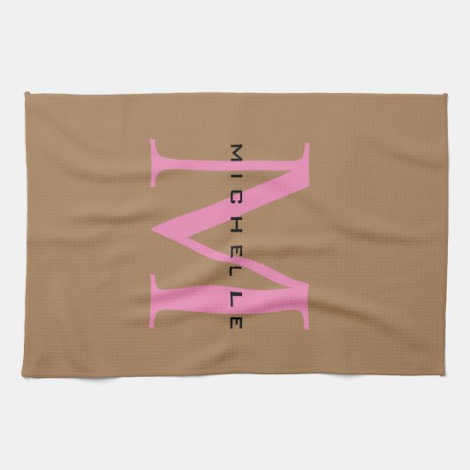 Monogramm Ihr Name Sondergeschenk erhalten eins Geschirrtuch (Horizontal)