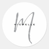 Monogramm Ihr Name Sondergeschenk erhalten eins Runder Aufkleber (Vorderseite)