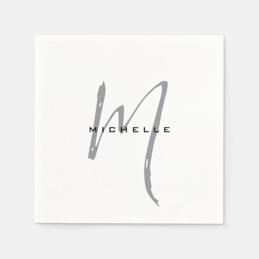 Monogramm Ihr Name Sondergeschenk erhalten eins Serviette (Vorderseite)