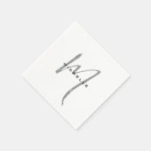 Monogramm Ihr Name Sondergeschenk erhalten eins Serviette (Ecke)
