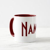 Monogramm Ihr Name Tasse (Vorderseite Links)