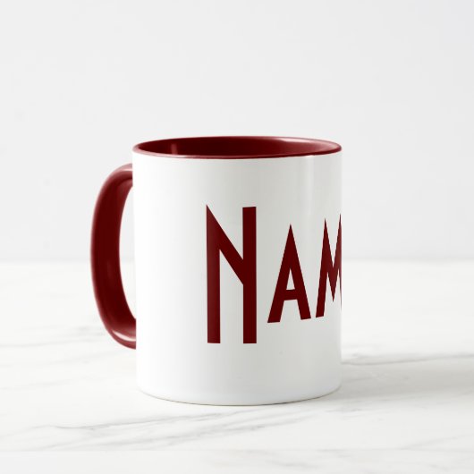 Monogramm Ihr Name Tasse (Vorderseite Links)