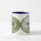 Monogramm Ihr Name Tulip Floral Tasse (Zentrum)