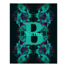 Monogramm Ihre Anfangsbuchstabe Lily Kunst Persona
