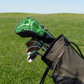 Monogramm Ihre Anfangsbuchstaben Grüne Farne Perso Golf Headcover (In SItu)