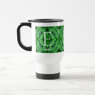 Monogramm Ihre Anfangsbuchstaben Grüne Farne Perso Reisebecher