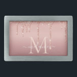 Monogramm Ihre Name Rose Gold Glitzer Gürtelschnal Rechteckige Gürtelschnalle<br><div class="desc">Gürtelschnallen mit Monogram Name Text Rose Gold Blush Glitzer Sparkle Personalisiert Geburtstag - Geburtstag oder Hochzeitsgeschenk / Beißig - Fügen Sie Ihren Buchstaben / Name - Text oder Entfernen - Make your Special Gürtelschnüre Geschenk - Verkleinern und verschieben oder entfernen und fügen Sie Text / Elemente mit Anpassungstool. Design von...</div>