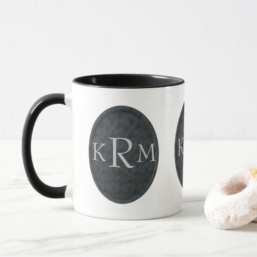 Monogramm Ihrer Initialen Personalisiert Tasse (Mit Donut)