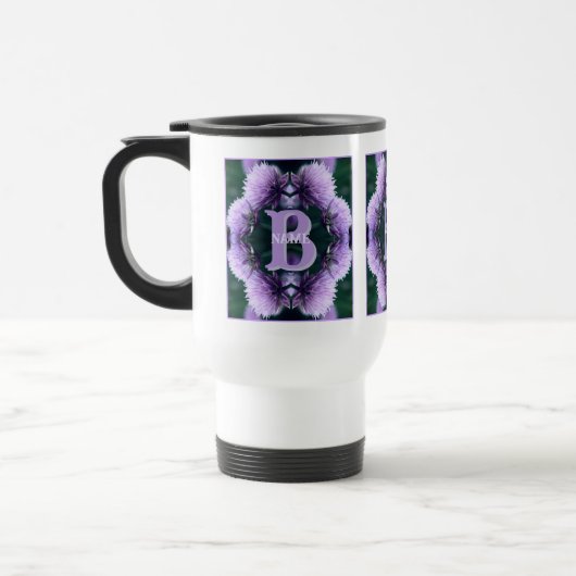 Monogramm Ihres Anfangsbuchstabens Name Allium Per Reisebecher (Links)