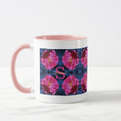 Monogramm Ihres Anfangsbuchstabens Name Rosenkunst Tasse (Links)