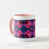 Monogramm Ihres Anfangsbuchstabens Name Rosenkunst Tasse (Vorderseite Links)