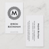 Monogramm II | Radial | Textur Visitenkarte (Vorne/Hinten)