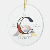 Monogramm im modernen Kunststil. С Keramik Ornament (Links)