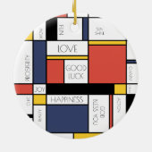 Monogramm im modernen Kunststil. С Keramik Ornament (Hinten)