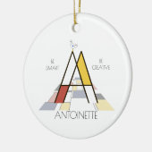 Monogramm im modernen Kunststil. Buchstabe A Keramik Ornament (Links)