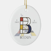 Monogramm im modernen Kunststil. Buchstabe B Keramik Ornament (Rechts)