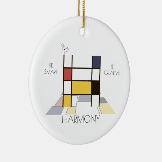 Monogramm im modernen Kunststil. Buchstabe H Keramik Ornament (Rechts)