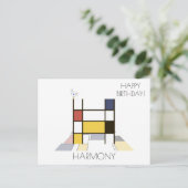 Monogramm im modernen Kunststil. Buchstabe H Postkarte (Stehend Vorderseite)