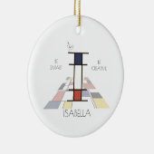 Monogramm im modernen Kunststil. Buchstabe I Keramik Ornament (Rechts)