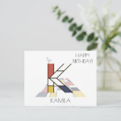 Monogramm im modernen Kunststil. Buchstabe K Postkarte (Stehend Vorderseite)