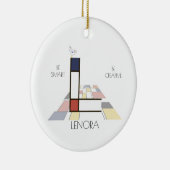 Monogramm im modernen Kunststil. Buchstabe L Keramik Ornament (Rechts)