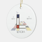 Monogramm im modernen Kunststil. Buchstabe L Keramik Ornament (Links)