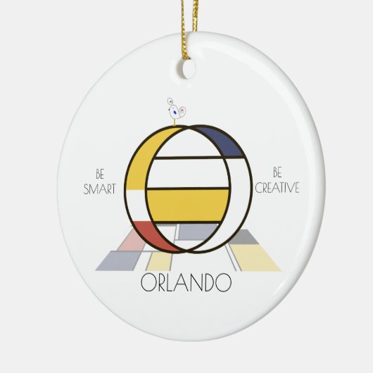 Monogramm im modernen Kunststil. Buchstabe O Keramik Ornament (Links)