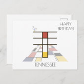 Monogramm im modernen Kunststil. Buchstabe T Postkarte (Vorne/Hinten)