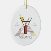 Monogramm im modernen Kunststil. Buchstabe Y Keramik Ornament (Rechts)