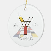 Monogramm im modernen Kunststil. Buchstabe Y Keramik Ornament (Links)