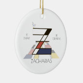 Monogramm im modernen Kunststil. Buchstabe Z Keramik Ornament (Rechts)