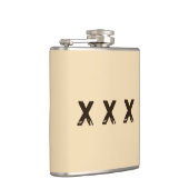 Monogramm im Moonshine-Stil Flachmann (Rechts)