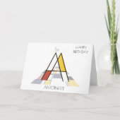 Monogramm im Neoplastikstil. Buchstabe A Karte (Vorderseite)