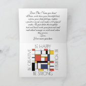 Monogramm im Neoplastikstil. Buchstabe C Karte (Innenseite)