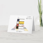 Monogramm im Neoplastikstil. Buchstabe E Karte (Vorderseite)