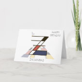 Monogramm im Neoplastikstil. Buchstabe Z Karte (Vorderseite)