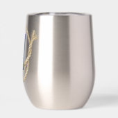 Monogramm im Rahmen eines Seildruckes (Rückseite)