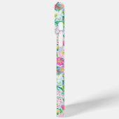 Monogramm im rosa Blumen Garten Case-Mate iPhone Hülle (Rückseite / Links)
