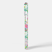 Monogramm im rosa Blumen Garten Case-Mate iPhone Hülle (Rückseite / Links)