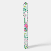 Monogramm im rosa Blumen Garten Case-Mate iPhone Hülle (Rückseite / Links)