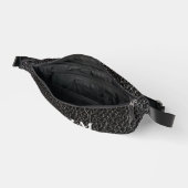 Monogramm im schwarzen Lederlook Bauchtasche (Offen)