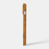 Monogramm im Stempelholzstil iPhone 15 Hülle (Linke Seite)
