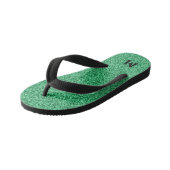 Monogramm-Imitat-Glitzer Kinderbadesandalen (Schrägansicht)