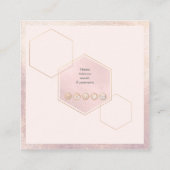 MONOGRAMM-IMITAT-GOLDordnung+DIY FARBE Quadratische Visitenkarte (Rückseite)