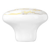 Monogramm-Imitat-Marmor Keramikknauf (Seitenansicht)
