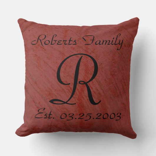 Monogramm-Imitate beendet Muster Kissen (Vorderseite)