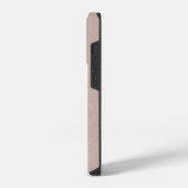Monogramm-Imitate Rosa Leder iPhone Hülle (Linke Seite)