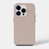 Monogramm-Imitate Rosa Leder iPhone Hülle (Rückseite)
