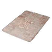 Monogramm Imitate Rose Gold Muster Bath Mat Badematte (Schrägansicht)